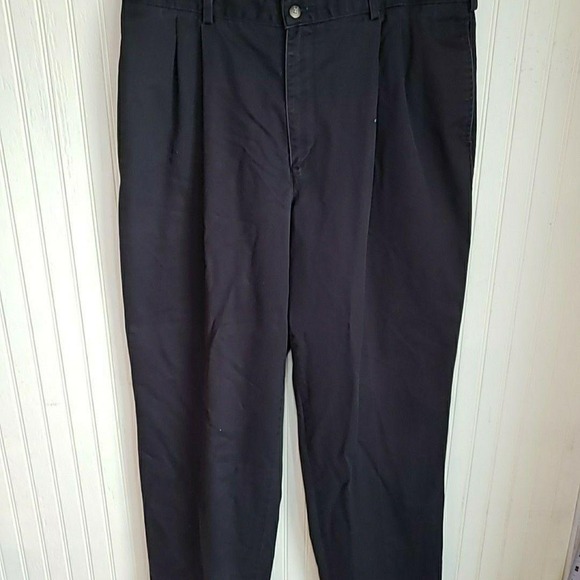 Savane Other - Savane Pants Mens 36x32 Black Pleated Chino Classic Fit‎ Cotton Casual Slacks